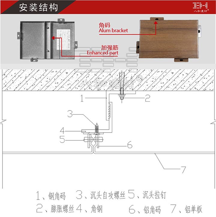 木紋鋁單板密拼安裝結構