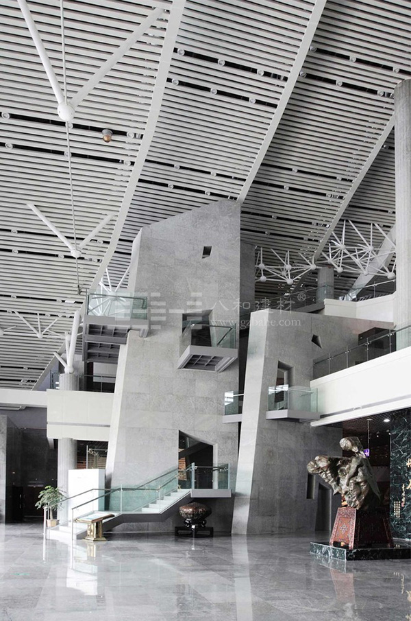 柳州奇石展覽館-鋁單板、條形鋁天花板、鋁格柵吊頂3